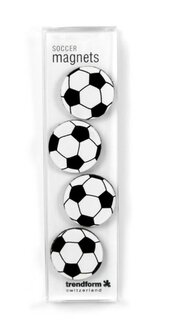 Voetbal magneten - Soccer 2 - set van 4 stuks