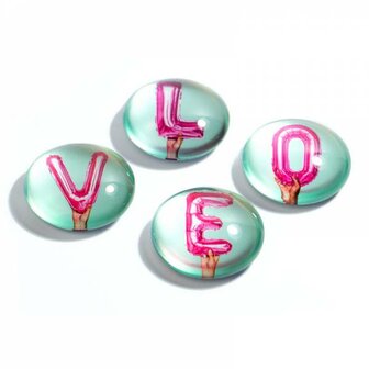 Love magnets glass