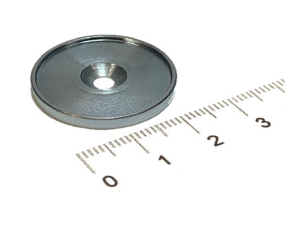 Metalen schijf met opstaande rand 26 mm