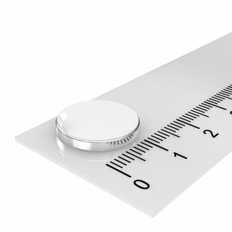 Zelfklevende schijfmagneet foam 15x2 mm neodymium