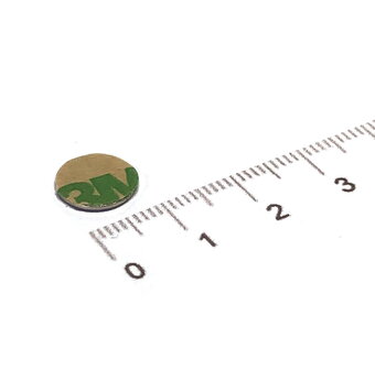 zelfklevende schijfmagneet 10x0,6 mm