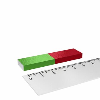 Korte staafmagneet rechthoekig 60x15x6 mm