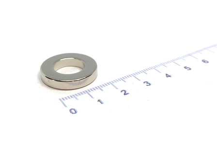 ringmagneet 22x12x4  mm neodymium N35