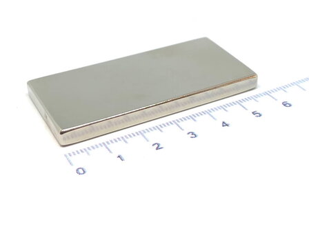 neodymium blokmagneet 60x30x5 mm N45