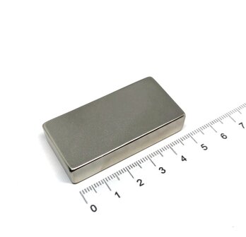 blokmagneet neodymium 50x25x10 mm