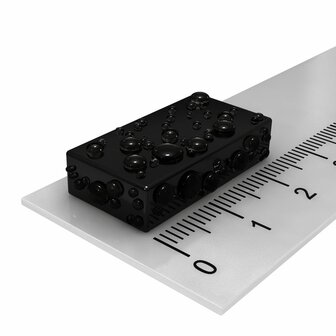 Blokmagneet sterk met zwarte kunststof behuizing neodymium