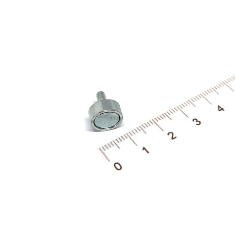 Neodymium potmagneet 13 mm draadstift M5