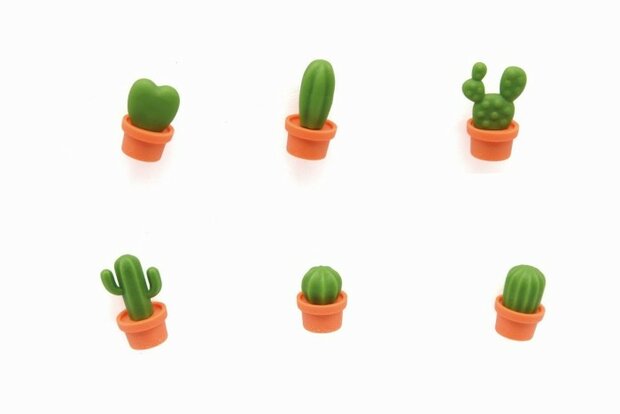 cactus magneten oranje pot