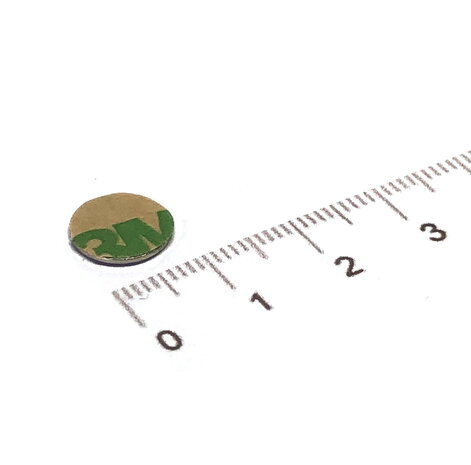 zelfklevende schijfmagneet 10x0,6 mm