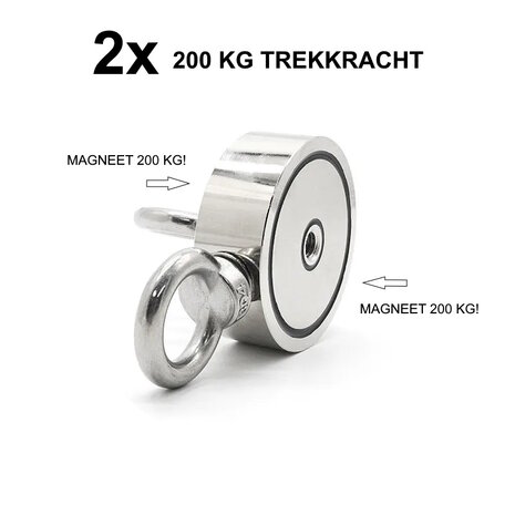 mag-it magneetvis set 2x200 kg