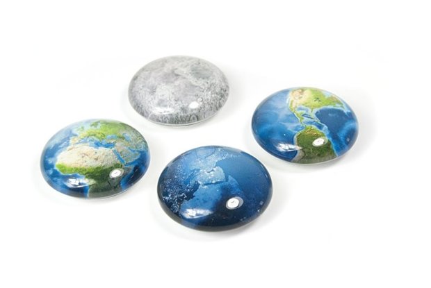 pack kalender Onenigheid Magneet Eye - Planet - set van 4 glazen magneten