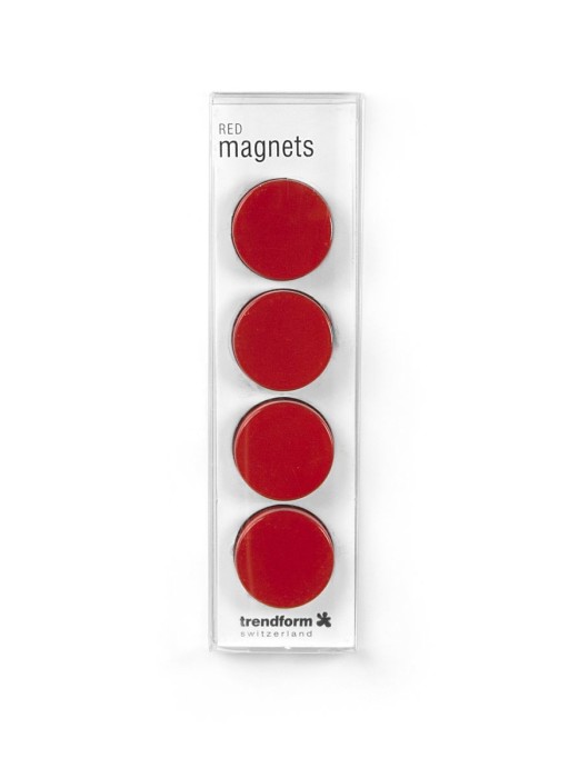 Barmhartig Abnormaal Toegangsprijs Ronde metalen magneten Disk - rood en extra sterke magneten set van 4 stuks
