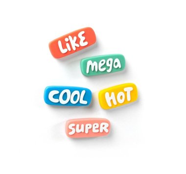 Like magneten in leuke kleuren - set van 5 stuks