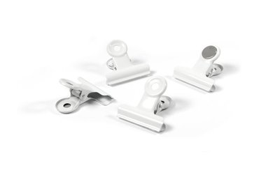 Clip magneten Graffa White - set van 4 witte metalen magneten