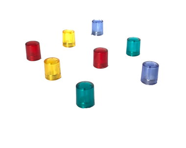 Transparant gekleurde neodymium glasboard magneten - 2 x 4 kleuren