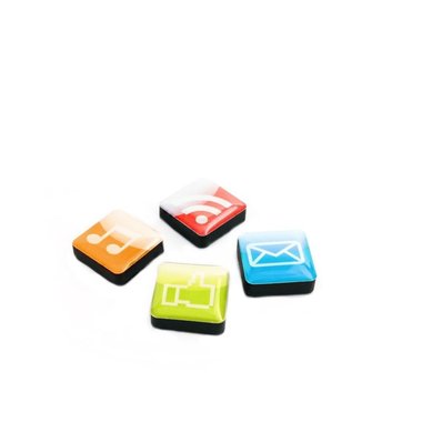 Magneet Icon Apps - set van 4 stuks