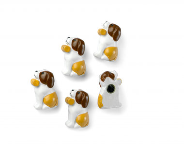 Honden magneten 'Barry' - set van 5 stuks