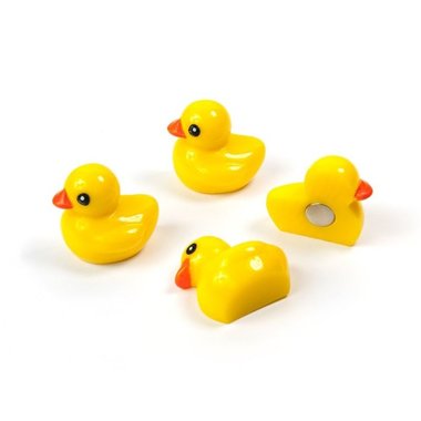 Eendjes magneten Ducky geel - set van 4 stuks