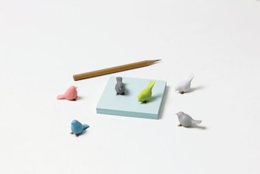 Mini Sparrow magneten Pastel - set van 6 schattige mus magneten in pastelkleuren