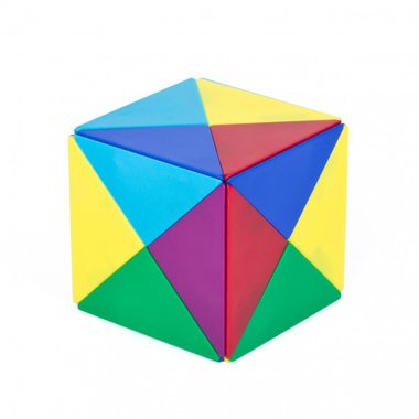 Magnetische Tangram - creatief kubusspel met 24 magnetische piramides