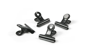 Clip magneten Graffa Black - set van 4 zwarte metalen magneten
