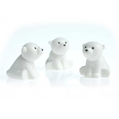 Leuke ijsbeer magneten - set van 3 stuks
