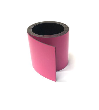 Gekleurde magneetband Roze 50 x 1000 mm