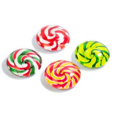 LOLLIPOP magneten van glas - set van 4 stuks