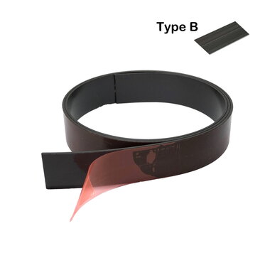 Zelfklevende magneetband 25,4 x 1000 mm met sterke premium klever - TYPE B