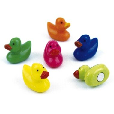 Eendjes magneten Duck - set van 6 gekleurde eendjes