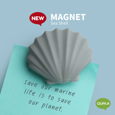 Sea Shell magneet - gemaakt van weggegooide visnetten in zee