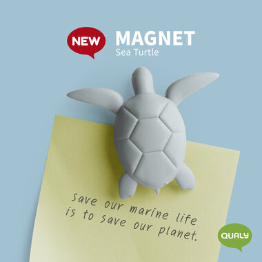 Sea Turtle magneet - gemaakt van weggegooide visnetten in zee