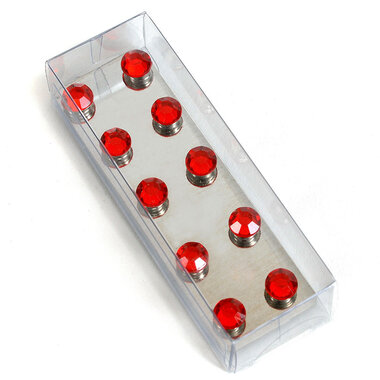 Sterke diamant magneetjes Rood - set van 10 stuks