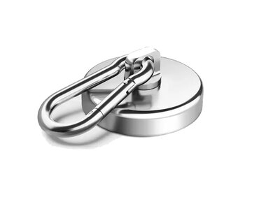 Sterke metalen karabijnhaak magneet 360 graden draaibaar - houdkracht 33 KG!
