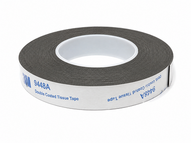 Neodymium magneetband 20 mm breed - 1,0 mm dik - rol 5,0 meter met sterke 3M klever - 290 g/cm²