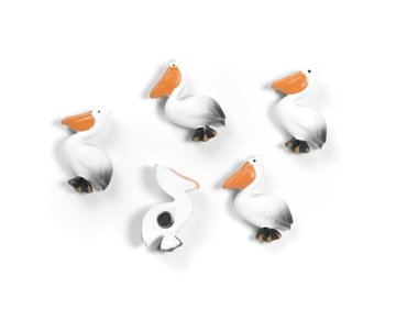 Pelikaan magneetjes - set van 5 stuks