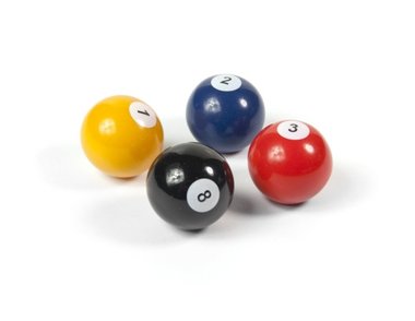 Biljartballen magneten - set van 4 ballen