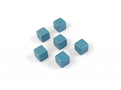 kubus magneten cube medium blauw